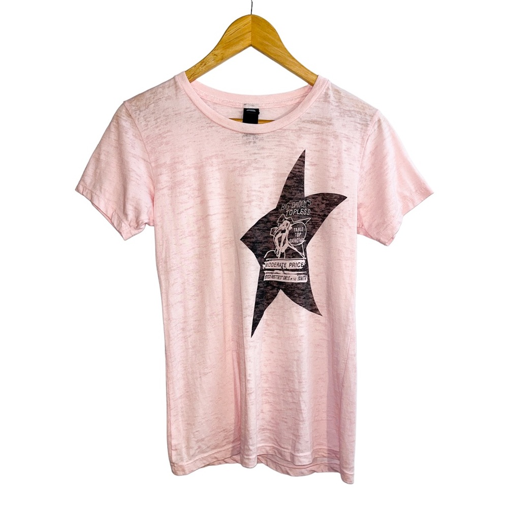 Porn Star - Pink Crew Neck T-shirt -Size SM - by Devils May Care - Unisex